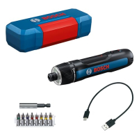 Аккумуляторная отвертка Bosch GO 3 с 8 битами, USB-C, мини-кейс 