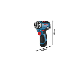 Bosch Professional 06019H3004 12V cordless screwdriver GSR 12V-35 FC (without batteries and charger, in box, Ref. FlexiClick System