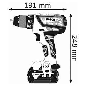 Bosch Professional Cordless Drill/Driver, 18V, 90W, Blue