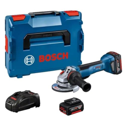 Комплект акумуляторних кутових шліфувальних машин Bosch Professional GWS 18V 10 P 18 В з 2 акумуляторами 5,0 Аг