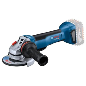 Juego de amoladora angular Bosch Professional GWS 18V 10 P con batería de 18 V y 2 baterías de 5,0 Ah.