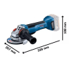 Комплект акумуляторних кутових шліфувальних машин Bosch Professional GWS 18V 10 P 18 В з 2 акумуляторами 5,0 Аг