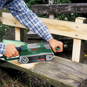 Ленточная шлифовальная машина Bosch PBS Set — 750 Вт, регулируемая скорость