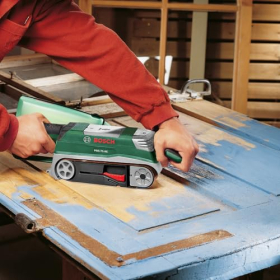 Ленточная шлифовальная машина Bosch PBS Set — 750 Вт, регулируемая скорость