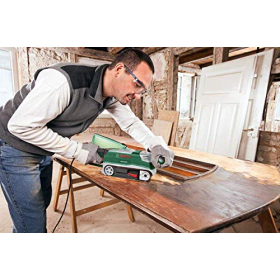 Ленточная шлифовальная машина Bosch PBS Set — 750 Вт, регулируемая скорость