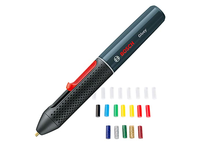 Bosch Gluey Akku Klebestift Smoky Grey mit 20 Klebesticks, Grau Bosch Gluey Akku Klebestift Smoky Grey mit 20 Klebesticks, Grau