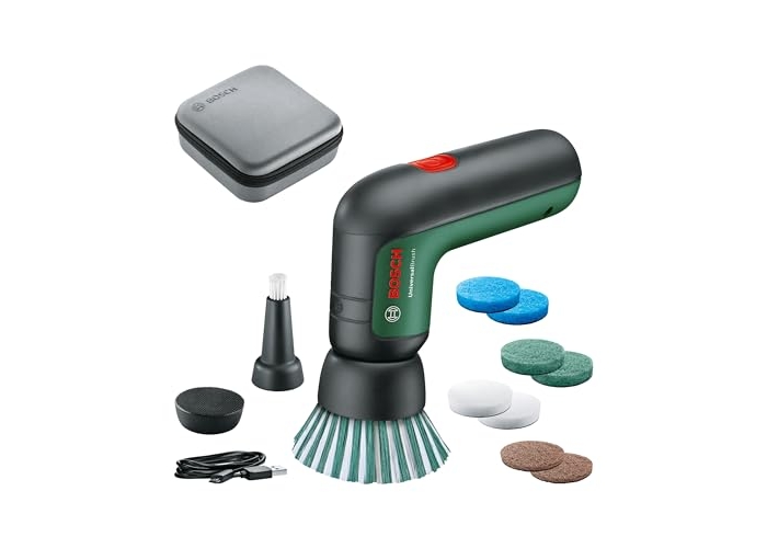 Juego de cepillos universales Bosch, batería de 3,6 V, 10 accesorios, con bolsa Juego de cepillos universales Bosch, batería de 3,6 V, 10 accesorios, con bolsa