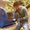Bosch AdvancedGrind 18V-80 cordless angle grinder, without battery, for grinding and cutting