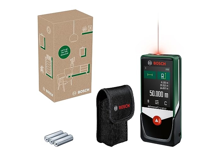 Bosch AdvancedDistance 50 C: telémetro láser de 50 m con pantalla táctil Bosch AdvancedDistance 50 C: telémetro láser de 50 m con pantalla táctil