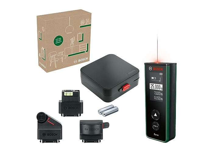 Bosch Zamo 4 laser rangefinder, up to 25m, USB-C, compact & precise Bosch Zamo 4 laser rangefinder, up to 25m, USB-C, compact & precise