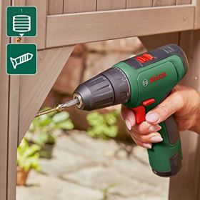 Bosch EasyDrill 1200, cordless drill/driver, 12V, 2.0 Ah, set, soft bag, green