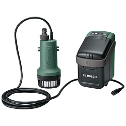 Bomba de agua inalámbrica Bosch Home and Garden Pump 18 (18 V, manguera de 25 m, sin batería, Classic Green)