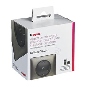 Legrand 064896 Inter VR, interruptor conectado a N Graph, grafito