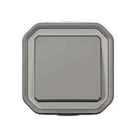 Legrand Plexo 10A Wasserdichter Schalter, graue Ausführung