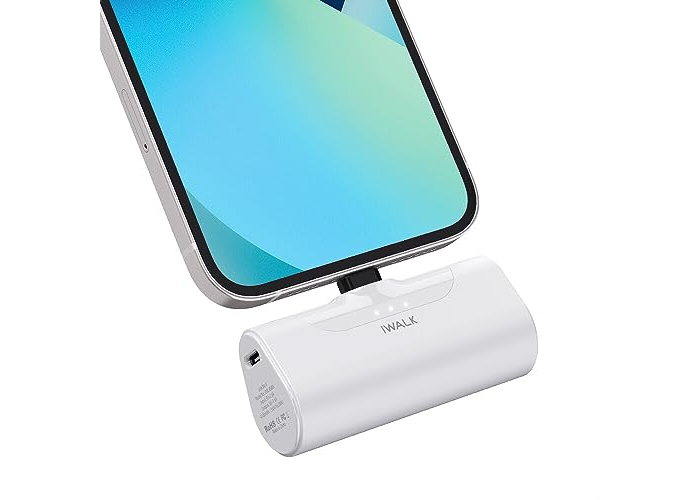 iWALK Mini-Tragbares Ladegerät, 4500 mAh, ultrakompakte Powerbank, kleiner und süßer Akku, kompatibel mit iPhone 14/13/13 Pro/13 Pro Max /12/12 Pro/12 Pro Max/11 Pro/XR/X/8/Plus, Airpods und mehr, Weiß iWALK Mini-Tragbares Ladegerät, 4500 mAh, ultrakompakte Powerbank, kleiner und süßer Akku, kompatibel mit iPhone 14/13/13 Pro/13 Pro Max /12/12 Pro/12 Pro Max/11 Pro/XR/X/8/Plus, Airpods und mehr, Weiß