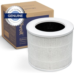 LEVOIT Air Purifier Standard Replacement Filter 3-in-1 HEPA High-Efficiency Activated Carbon Fits Core Mini, білий, пластик, 1 упаковка