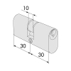 Овальний латунний циліндричний замок CISA для дверного замка