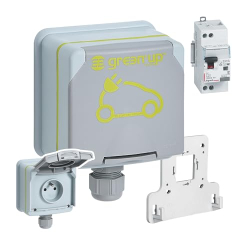 Kit de estación de carga ecológica LEGRAND 090476 – Protección RCD, gancho de pared, listo para usar