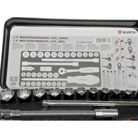 Zebra Würth 1/4 inch socket wrench set 34 pieces