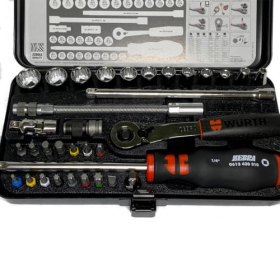 Zebra Würth 1/4 inch socket wrench set 34 pieces