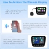 Adaptador inalámbrico CarPlay de Towwoo, adaptador CarPlay Dongle, conexión directa, Wi-Fi USB C de 5 GHz, compatible con iPhone 6+, iOS 10+ y automóviles con CarPlay, convierte CarPlay cableado a inalámbrico