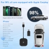 Adaptador inalámbrico CarPlay de Towwoo, adaptador CarPlay Dongle, conexión directa, Wi-Fi USB C de 5 GHz, compatible con iPhone 6+, iOS 10+ y automóviles con CarPlay, convierte CarPlay cableado a inalámbrico