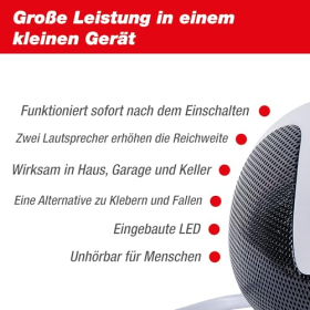 Ultraschall-Rodentenschutz Swissinno 1 227 001, 3 W, 20 m² Reichweite