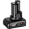 Bosch Professional GBA 12V 6Ah Lithium Battery, Black