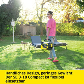 Компактний бездротовий пилосос Karcher SE 3-18 з розпилювальним відсмоктуванням для текстильних поверхонь, без акумулятора та зарядного пристрою