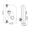 Mira Showers XS Event Thermostat Power Dusche, weiß