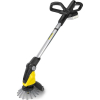 Quitahierbas inalámbrico Kärcher WRE 18-55 de 18 V, cabezal de cerdas de nailon con un máximo de 2800 rpm, cabezal de limpieza giratorio, mango telescópico, compatible con Kärcher de 18 V