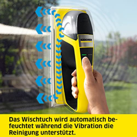 Limpiador vibratorio inalámbrico Kärcher KV 4: para ventanas, espejos y cristales
