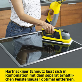 Limpiador vibratorio inalámbrico Kärcher KV 4: para ventanas, espejos y cristales
