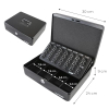 HMF cash box with lock and coin tray, black