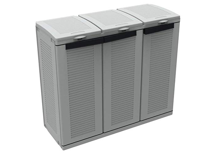 Terry Ecocab 3 Mülltrennschrank, 3 Fächer, Innen & Außen Terry Ecocab 3 Mülltrennschrank, 3 Fächer, Innen & Außen