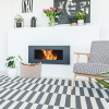 Cesta para leña Relaxdays XL de piel sintética, gris claro