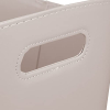 Cesta para leña Relaxdays XL de piel sintética, gris claro