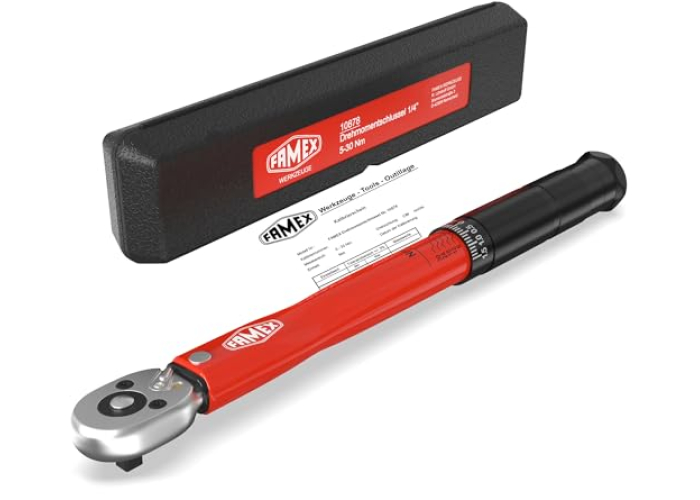 Llave dinamométrica de 1/4 pulgada (6,3 mm) - FAMEX, 10878 Llave dinamométrica de 1/4 pulgada (6,3 mm) - FAMEX, 10878