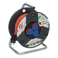 Brennenstuhl Outdoor Cable Reel 40m, IP44, Robust Plastic, Red