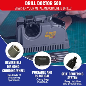 Tivoly Drill Doctor 500 Broca Afiladora, 2,5-13 mm, Punta 118º/135º