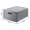 Rotho Country storage box 19.2L, rattan look, BPA-free, anthracite