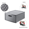 Rotho Country storage box 19.2L, rattan look, BPA-free, anthracite
