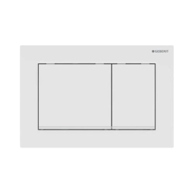 Geberit Omega30 actuator plate for dual flush, color: white/matt white