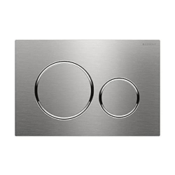 Geberit Sigma20 push button for double flush toilets, brushed stainless steel