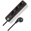 Brennenstuhl Ecolor 3-way power strip, 1.5 m, white/black