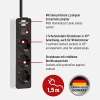 Brennenstuhl Ecolor 3-way power strip, 1.5 m, white/black