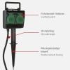 Brennenstuhl 4-way garden socket with ground spike and 10 m cable, black