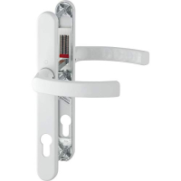 Hoppe handle set LIЕGE, narrow rosette, door thickness 72-82mm, white