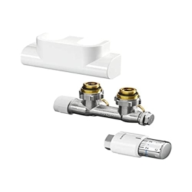 Oventrop accessory set for radiant heater for bathroom, with thermostat 1184184 white 1 piece