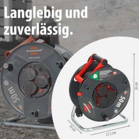 Brennenstuhl Garant V2 Kabeltrommel, 50m, IP44, 3 Steckdosen, Outdoor